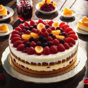 Ciasto z jogurtem i ananasową galaretką