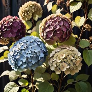 DIY dekoracje z suszonymi hortensjami