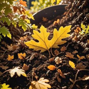 Dębowe liście jako składnik kompostu