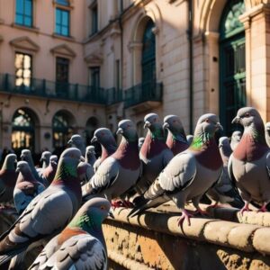 Kolorowa różnorodność gołębi ozdobnych