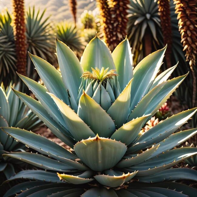 Kwiaty agawy – szczegóły