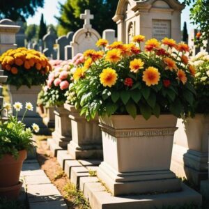 Kwiaty do wazonów na cmentarz