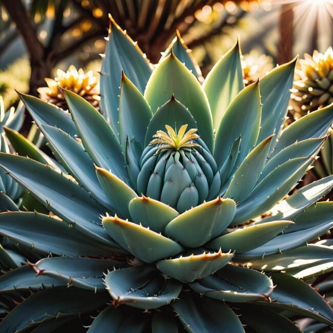 Kwiaty rośliny agawy – zdjęcia