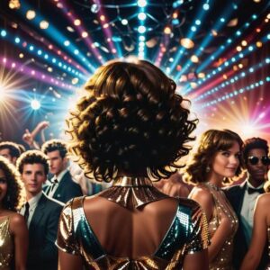 Plakat informacyjny o dyskotece w szkole