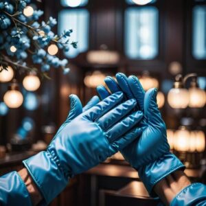 Rękawiczki niebieskie robocze